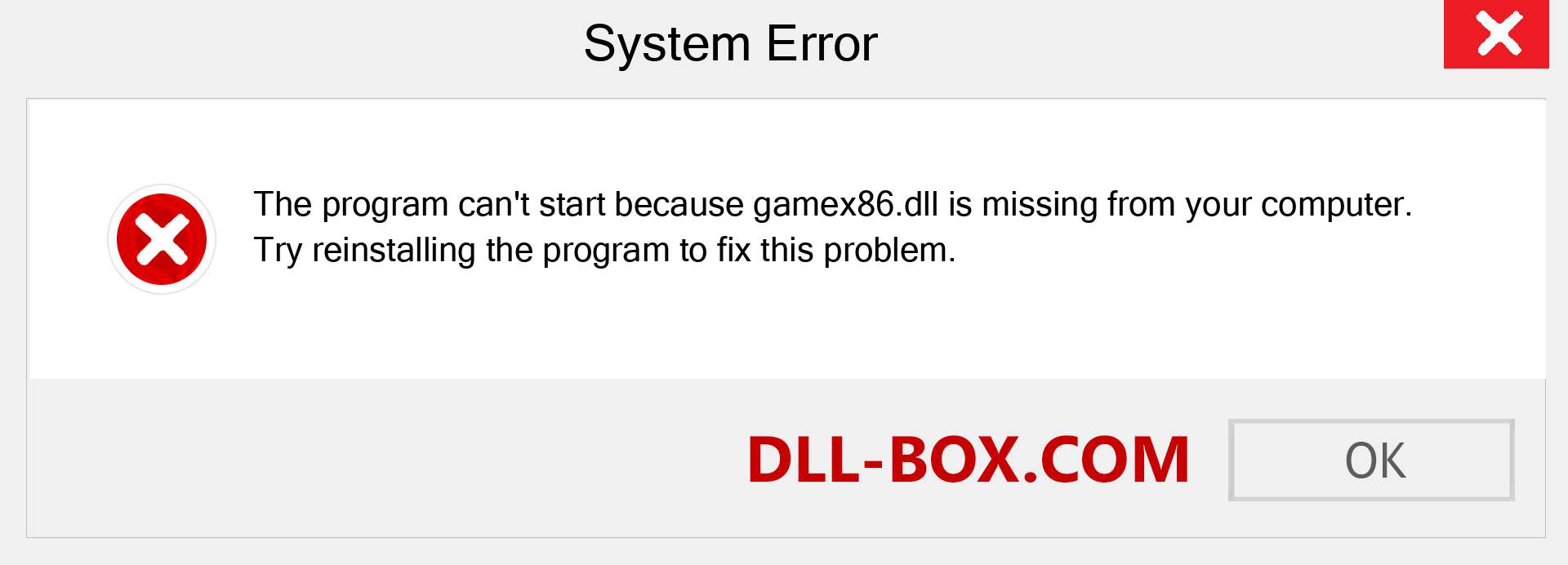  gamex86.dll file is missing?. Download for Windows 7, 8, 10 - Fix  gamex86 dll Missing Error on Windows, photos, images